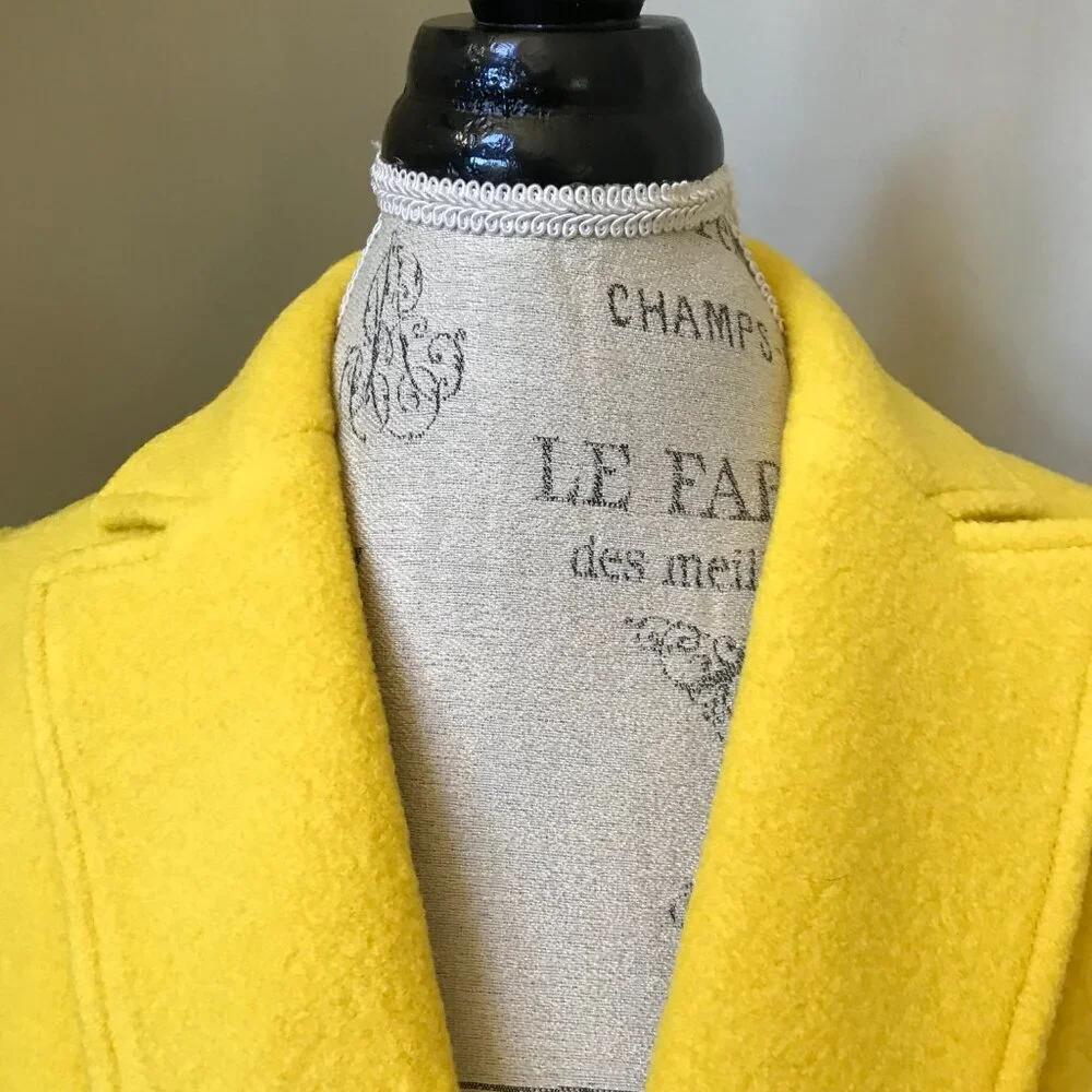 NWT JCrew Daphne Topcoat Coat Womens 0 Yellow Boiled Wool BT996 Jacket NEW